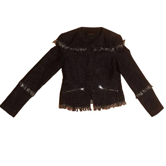 Women's Banana Republic Fringed Jacket Size 0 - Picture 1 of 4